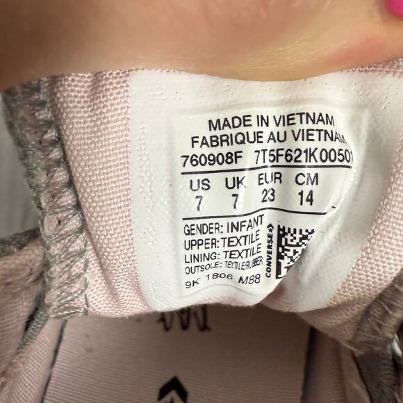 Converse Chuck Taylor All Star Gray Sneakers‎ Toddler Shoes 7C - Picture 5 of 5